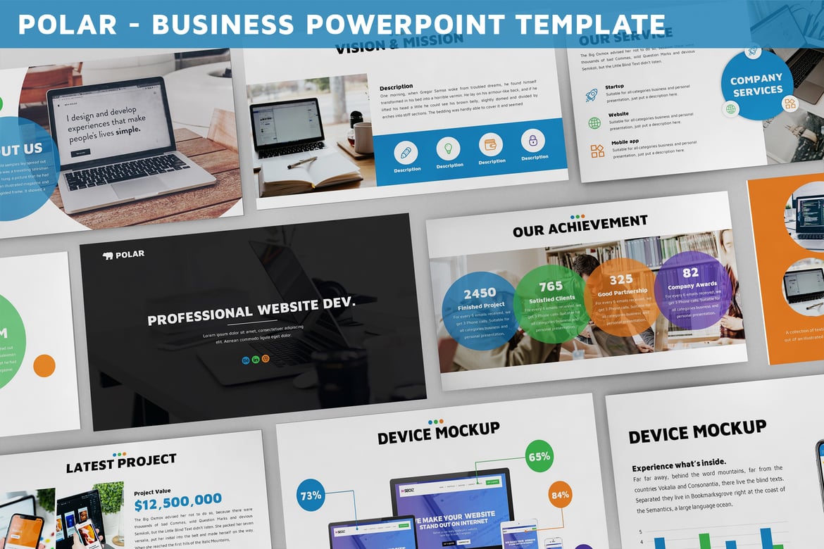 Template Powerpoint Polar - Solusi Presentasi Bisnis Modern