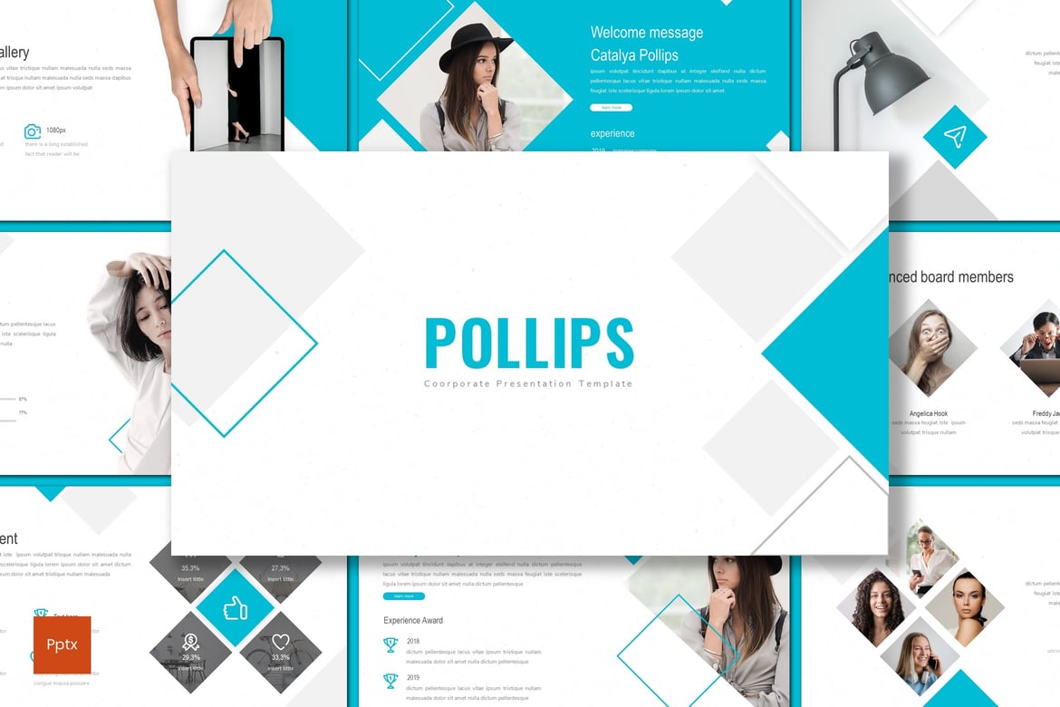 Template Presentasi PowerPoint Polips - Desain Minimalis dan Kreatif