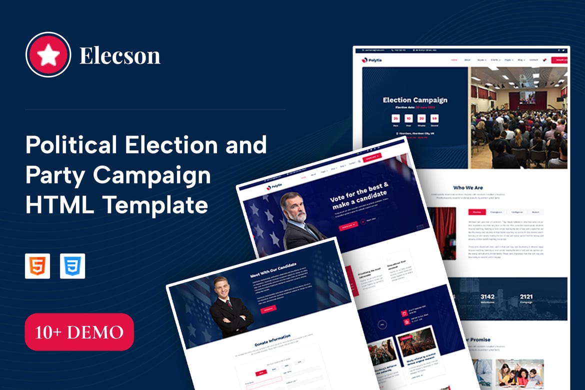 Template HTML Kampanye Politik dan Pemilihan yang Responsif