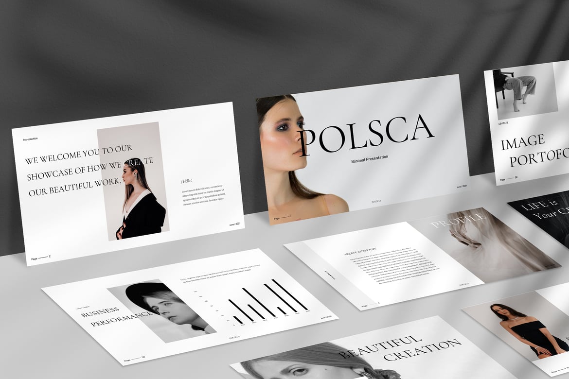 Template PowerPoint Polsca: Presentasi Minimalis yang Menarik