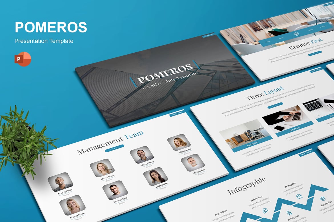 Template Presentasi PowerPoint Pomeros yang Menarik