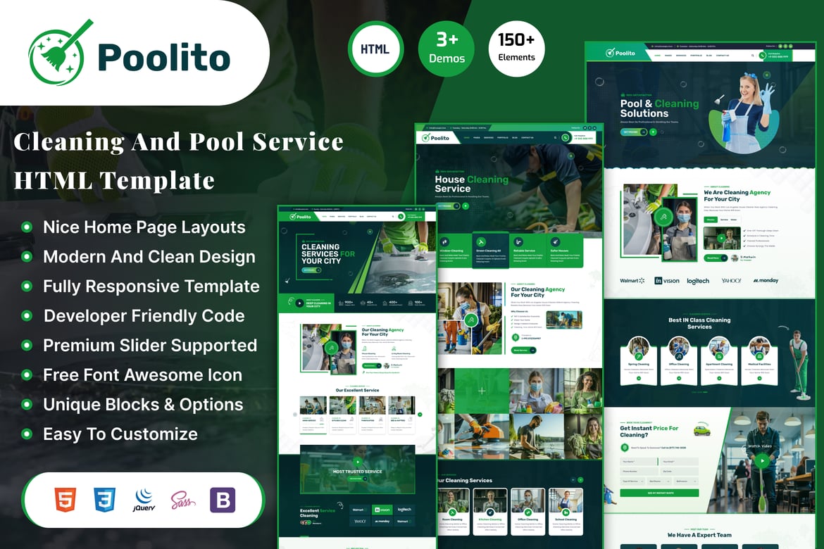 Template Website Poolito - Solusi Layanan Kebersihan Modern