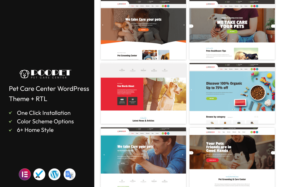 Poopet - Tema WordPress Terbaik untuk Pusat Perawatan Hewan Peliharaan