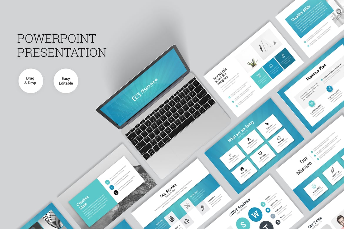 Template PowerPoint Modern dan Bersih yang Populer