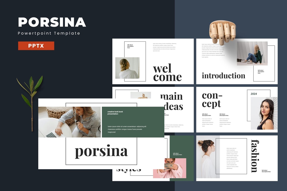 Template Presentasi PowerPoint Porsina - Solusi Kreatif dan Profesional