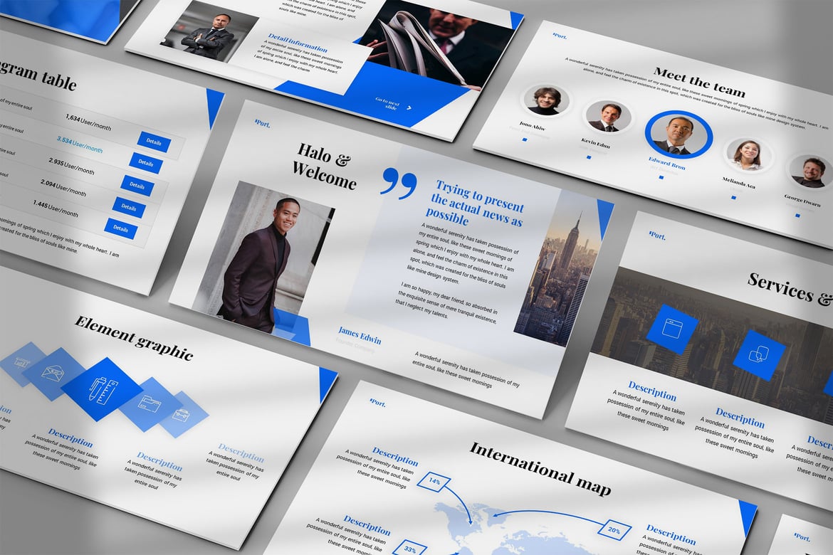 Template PowerPoint Port - Solusi Presentasi Dinamis dan Modern