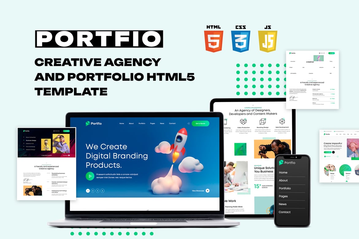 Portfio | Template Website Kreatif untuk Agensi dan Portofolio