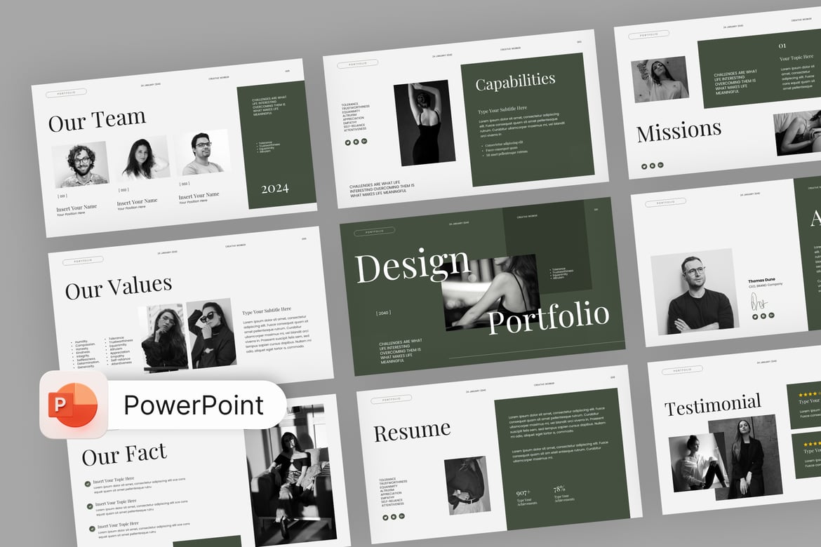 Template PowerPoint Portofolio dan Resume yang Menarik dan Profesional