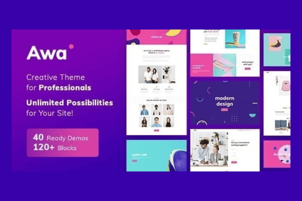 Tema WordPress AWA: Portofolio Kreatif yang Menakjubkan