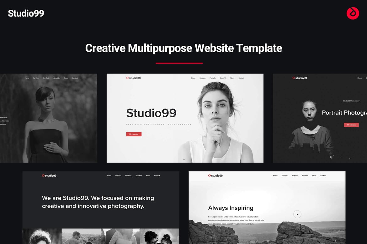 Template Website Portfolio Bootstrap - Studio99 yang Modern dan Responsif