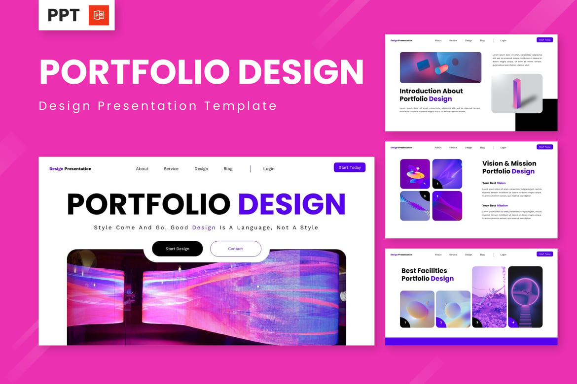 Template Presentasi Portofolio - Desain Powerpoint Menarik