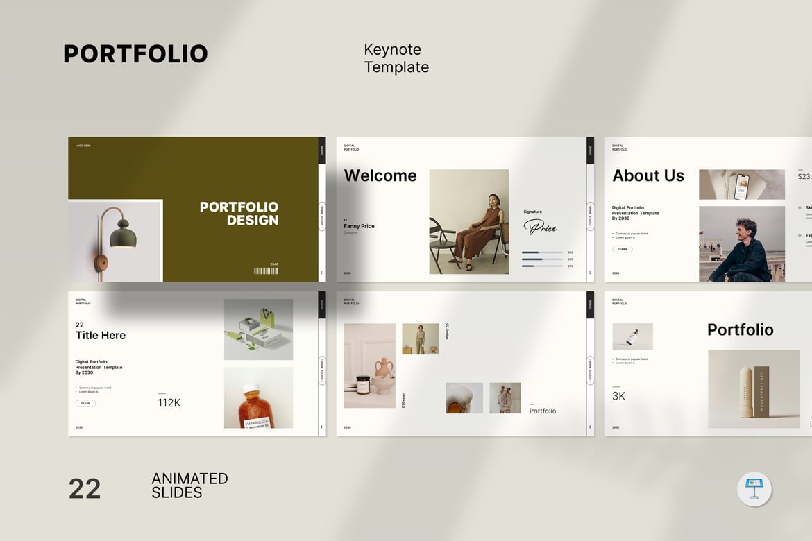 Template Presentasi Portofolio Desain Modern