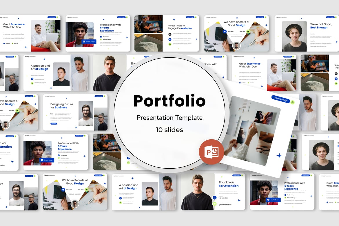 Template PowerPoint Portofolio yang Menarik dan Profesional