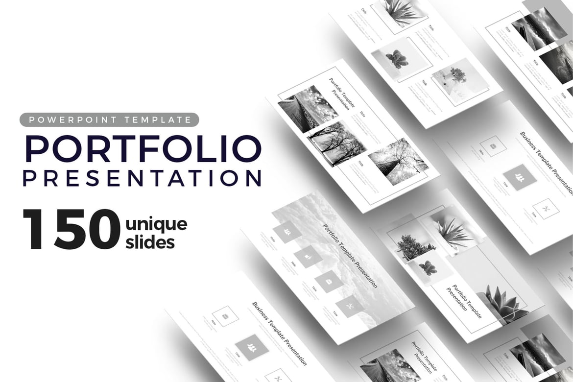 Template Presentasi PowerPoint Portofolio yang Mempesona
