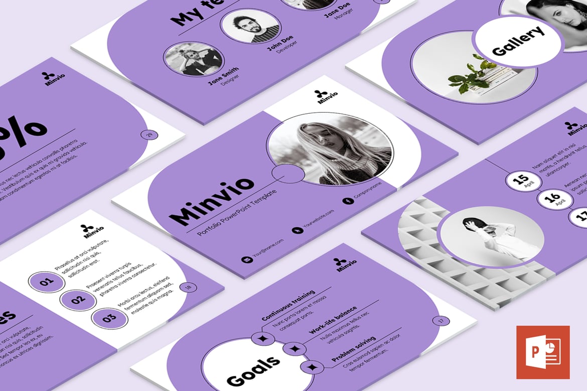 Template Presentasi PowerPoint Portofolio yang Menarik dan Mudah Digunakan