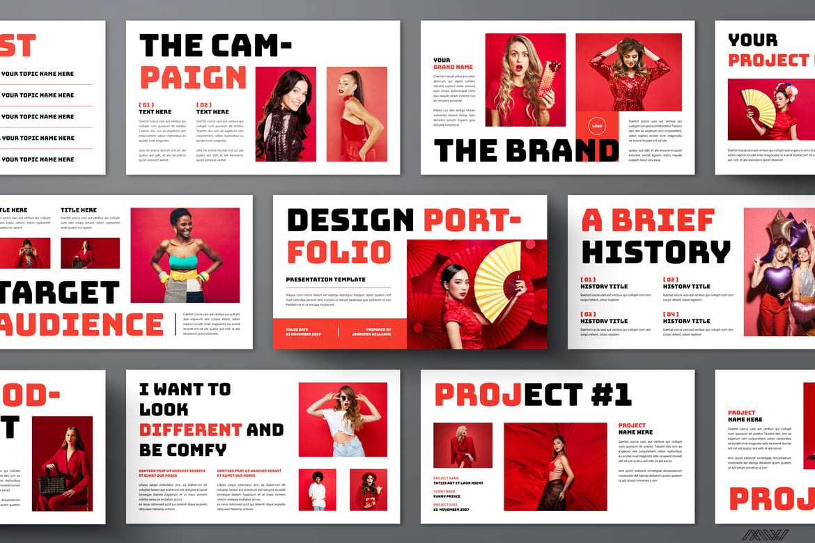 Template Presentasi PowerPoint Portofolio yang Menarik dan Modern