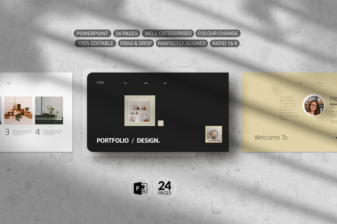 Template PowerPoint Portofolio Profesional untuk Bisnis Anda
