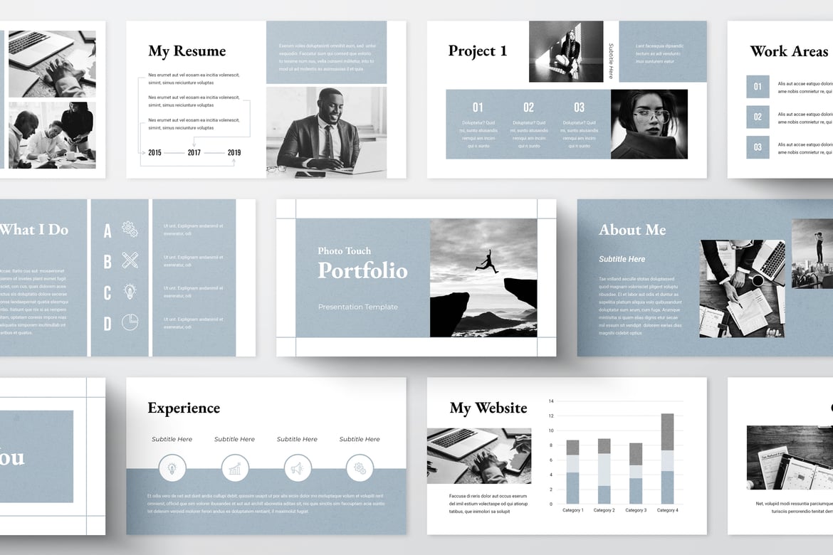 Template PowerPoint Portofolio Modern dan Kreatif