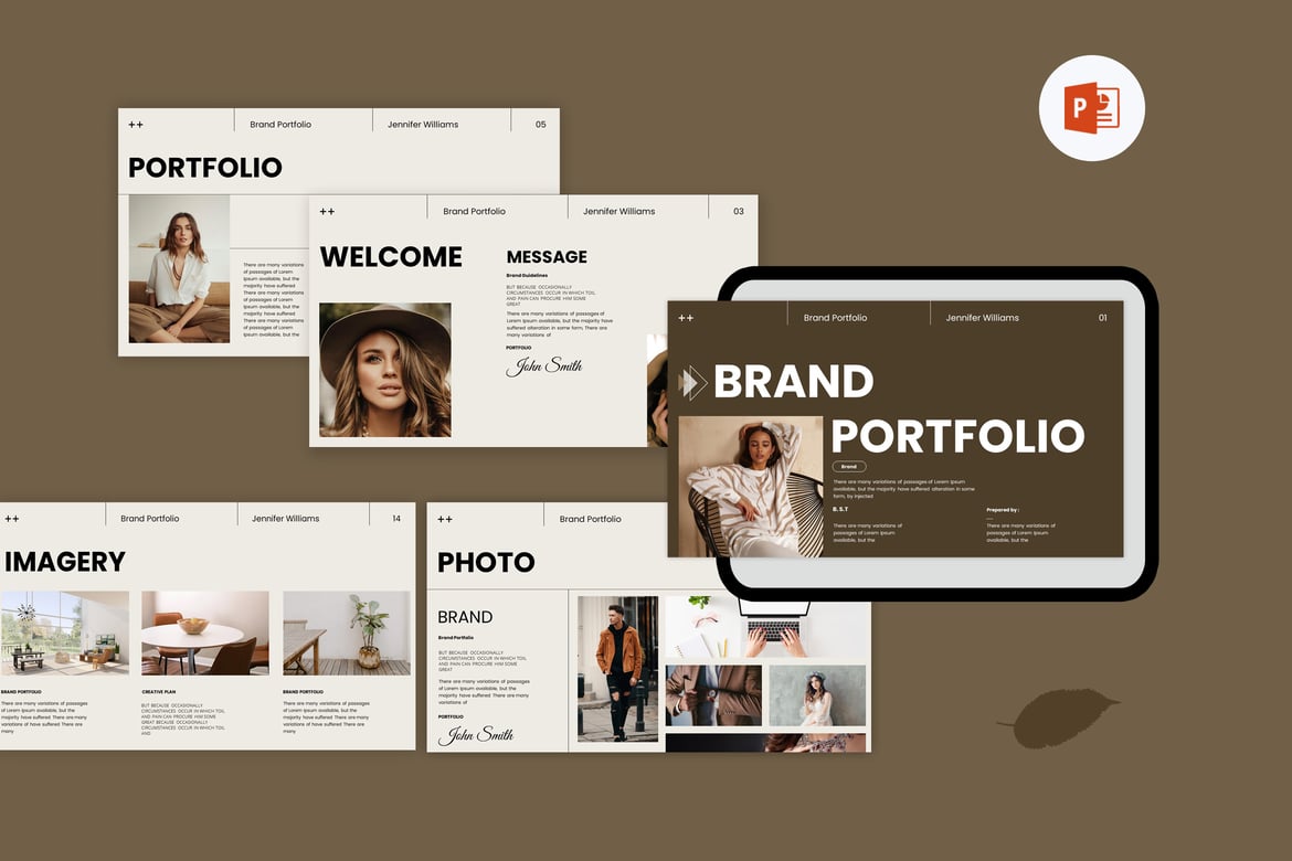 Template PowerPoint Portofolio yang Profesional dan Menarik