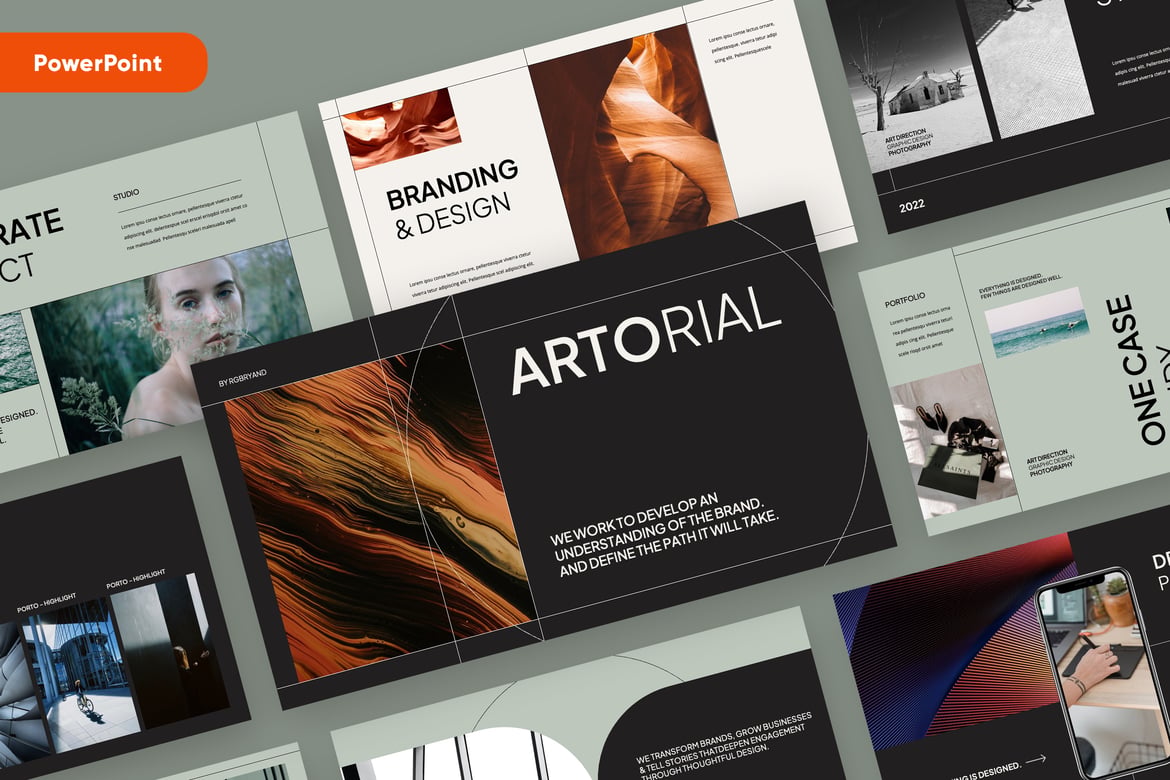 Template Powerpoint Portofolio yang Profesional dan Menarik