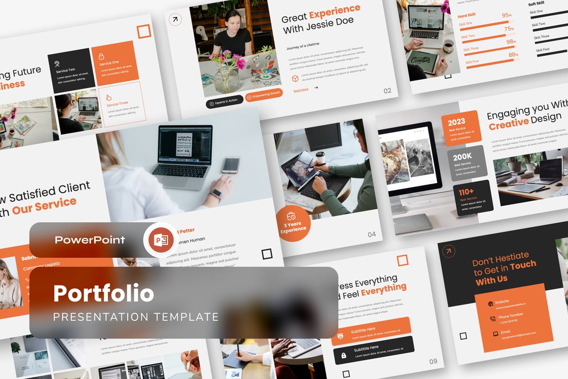 Template Presentasi Portofolio PowerPoint yang Menarik dan Profesional