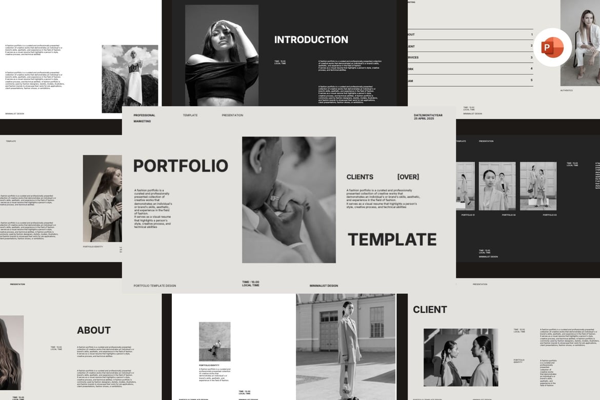 Template Presentasi Portofolio - PowerPoint Modern