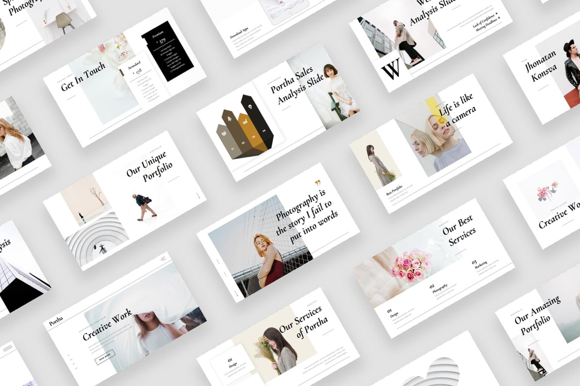 Portha - Template Powerpoint Portofolio Fotografi yang Modern dan Profesional
