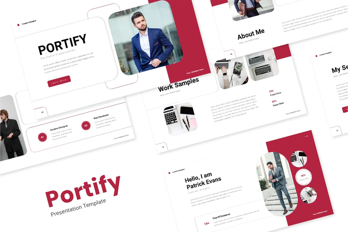 Portify - Template Powerpoint Portofolio yang Menarik