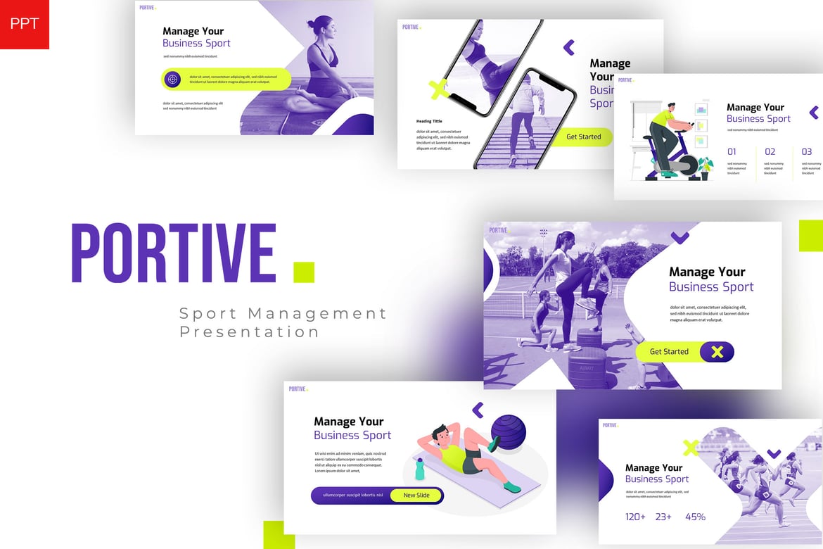 Template Presentasi PowerPoint Portive yang Menarik dan Profesional