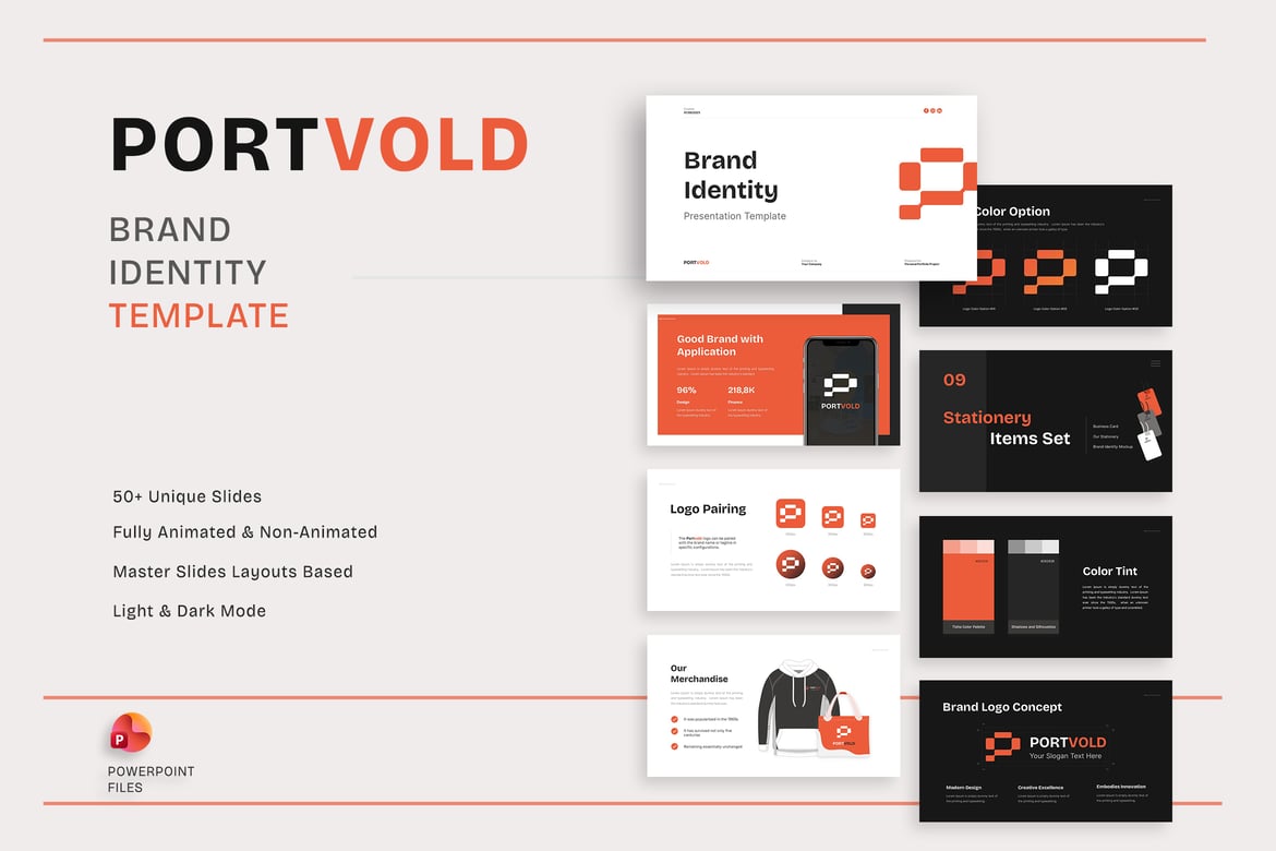 Portvold - Template Presentasi Identitas Merek yang Modern dan Serbaguna