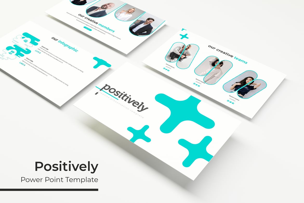 Template Presentasi Powerpoint Positively yang Menarik