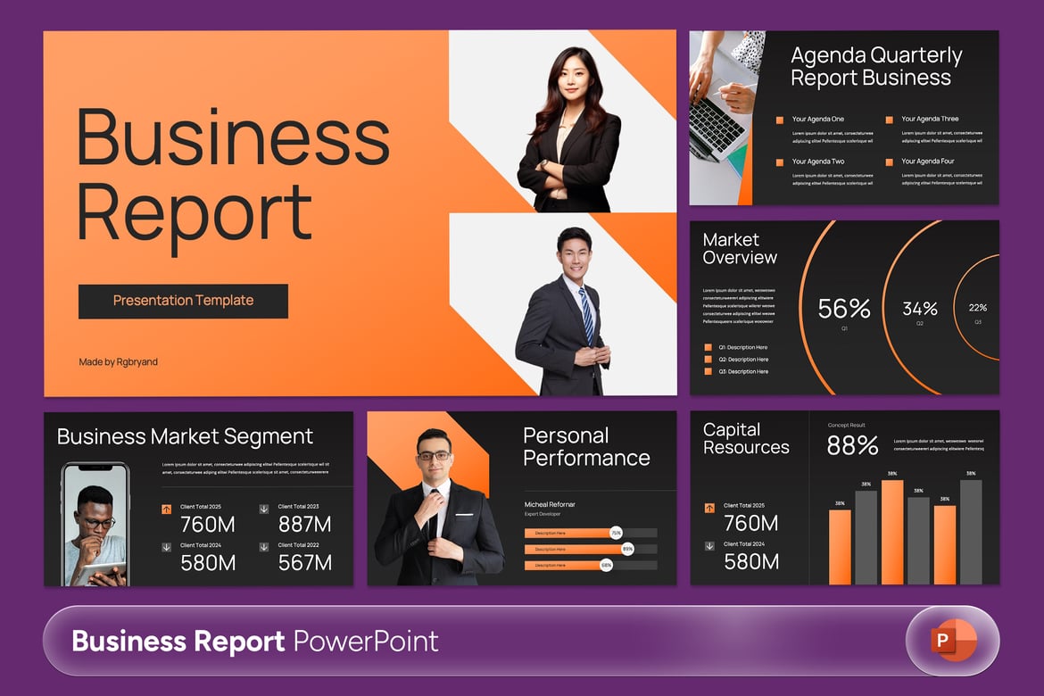 Template Presentasi Bisnis Pospro - PowerPoint Profesional