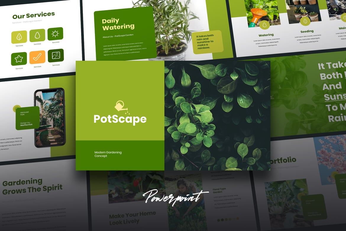 Template PowerPoint Bisnis Ramah Lingkungan - Postcape