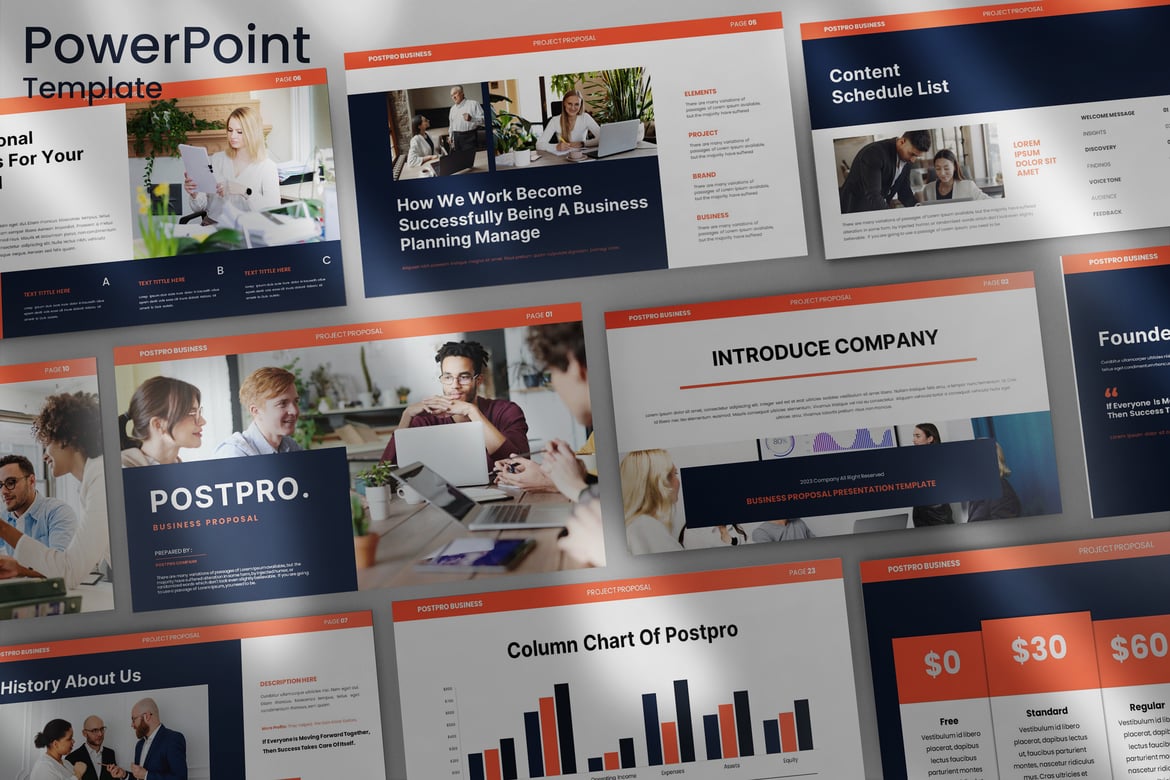Postpro - Template PowerPoint Serbaguna untuk Bisnis Anda