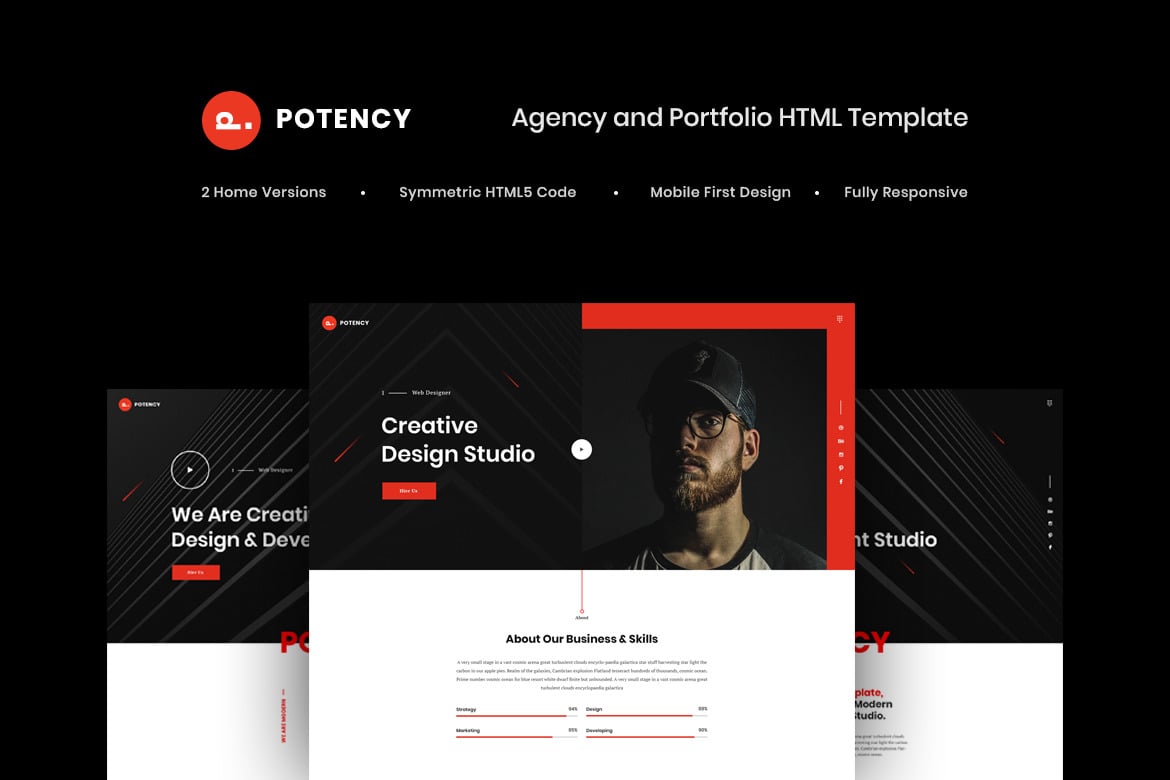 Potensi - Template Website Portofolio Kreatif Berbasis Bootstrap 4