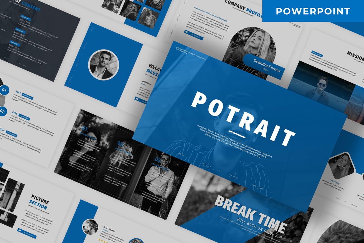 Template Powerpoint Potrait - Solusi Presentasi Bisnis Modern