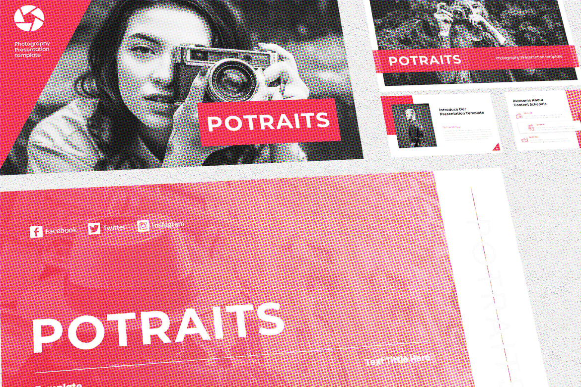 Template Presentasi Potraits - PowerPoint untuk Fotografi