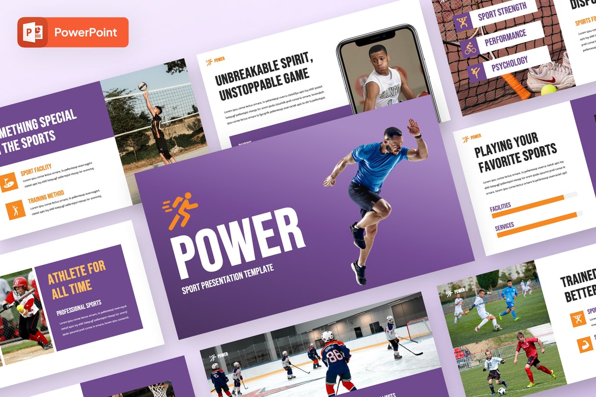 Template Powerpoint Olahraga - Power yang Profesional