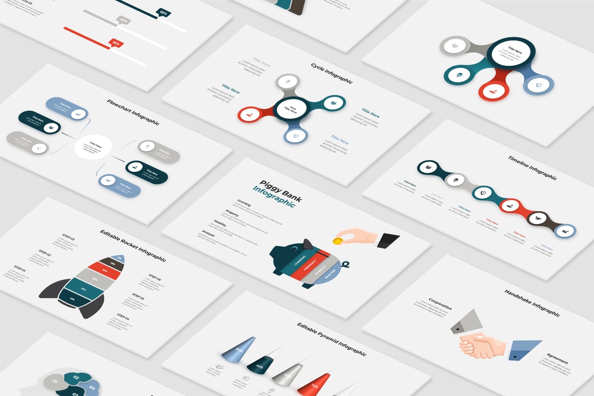 Template PowerPoint Infografis Animasi yang Menarik