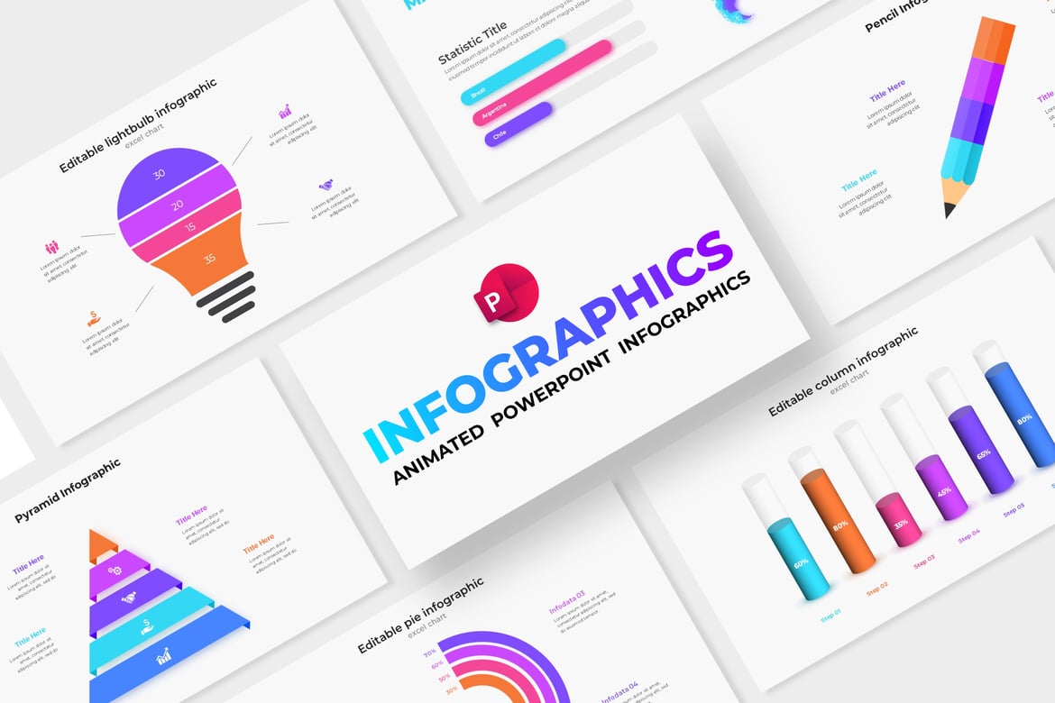 Template PowerPoint Infografis Animasi Menarik