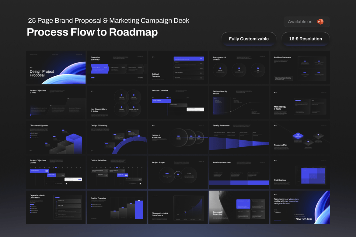 Template Powerpoint Proposal Merek dan Kampanye Pemasaran yang Menarik