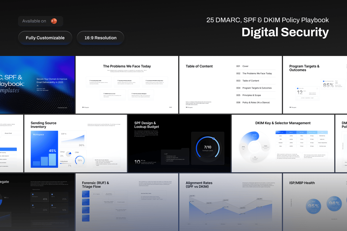 Template Presentasi PowerPoint XLayer - Solusi Keamanan Digital