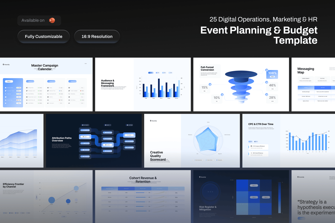 Template Presentasi PowerPoint untuk Perencanaan Acara dan Anggaran
