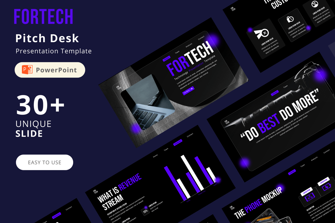 Template Presentasi Pitch Deck PowerPoint yang Elegan dan Efisien