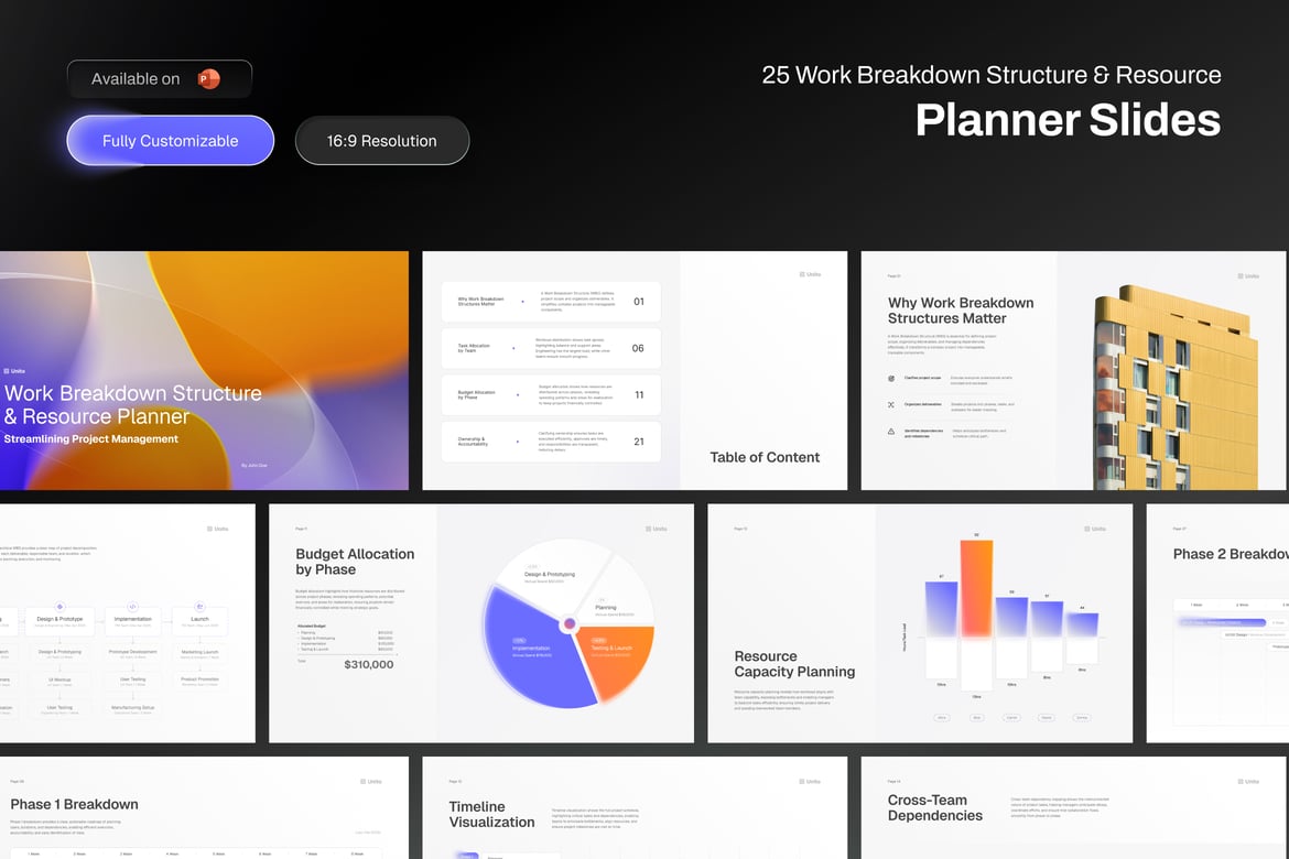 Template PowerPoint Perencanaan Struktur Kerja yang Efektif