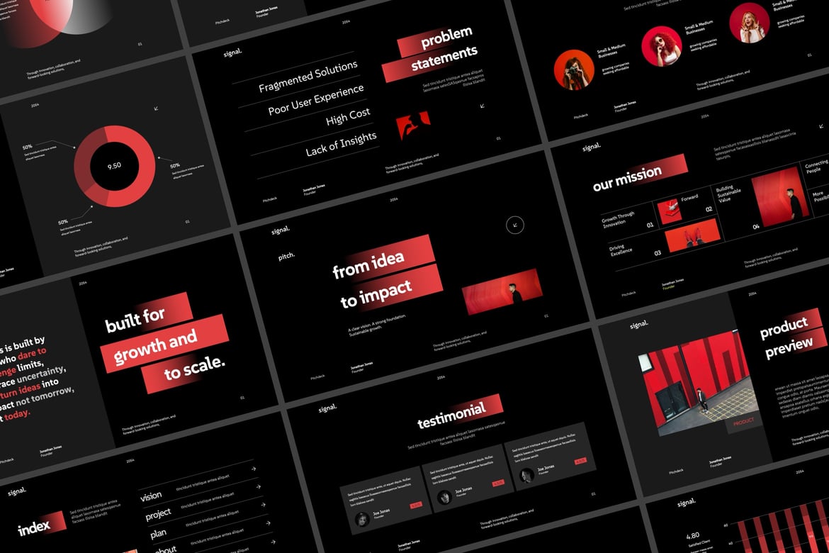 Template PowerPoint Pitch Deck untuk Startup