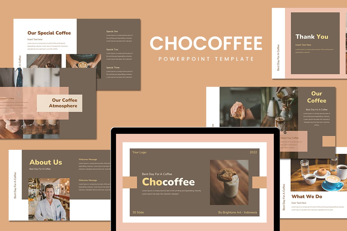Template Powerpoint Kreatif - Chocolate Coffee