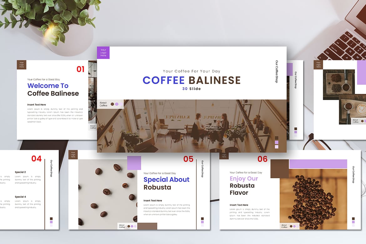 Template Powerpoint Kreatif - Coffee Balinese