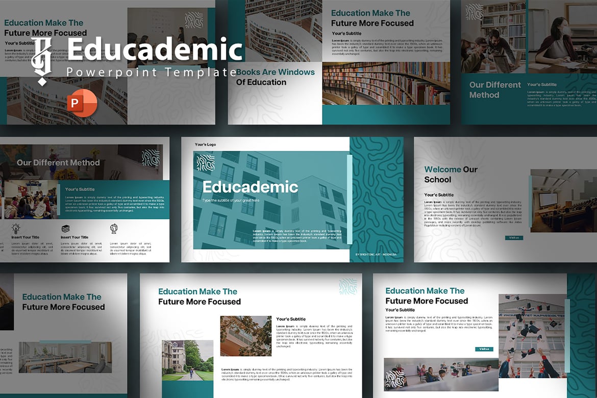 Template PowerPoint Edukasi Modern - Educademic