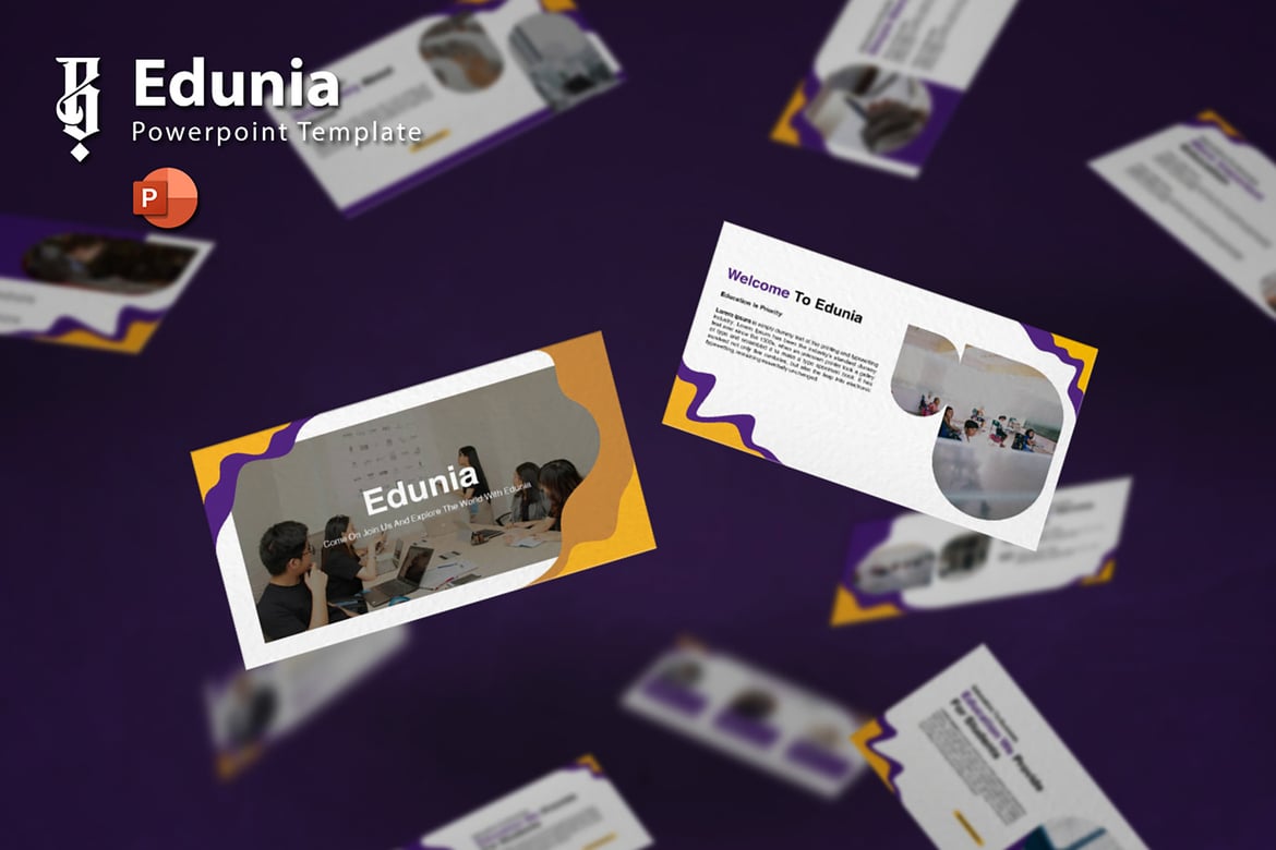 Template Powerpoint Modern - Edunia yang Kreatif dan Menarik
